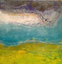 storm encroaching oil and wax 50cm sq panel